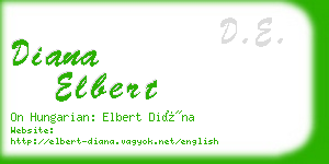 diana elbert business card